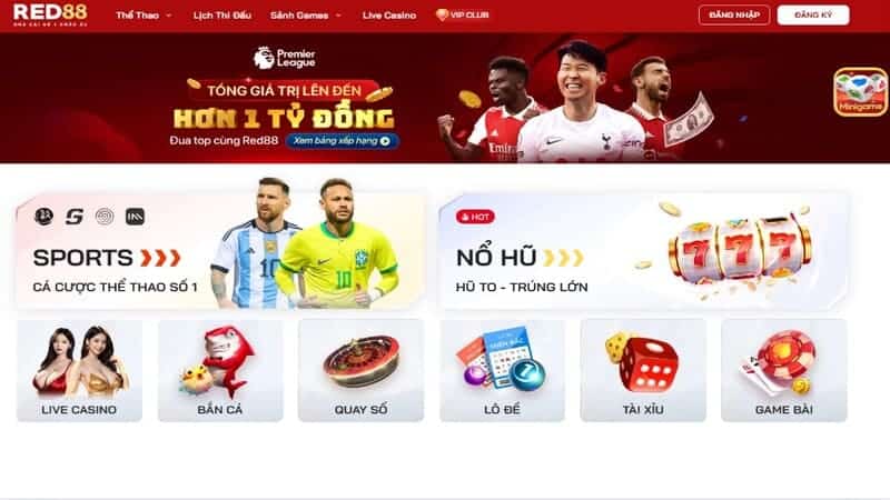 Nhà cái Red88 Thiên Đường Cá Cược - Trải Nghiệm Đỉnh Cao 2 Red88 - Nhà cái cá cược thể thao uy tín đến từ Châu Âu